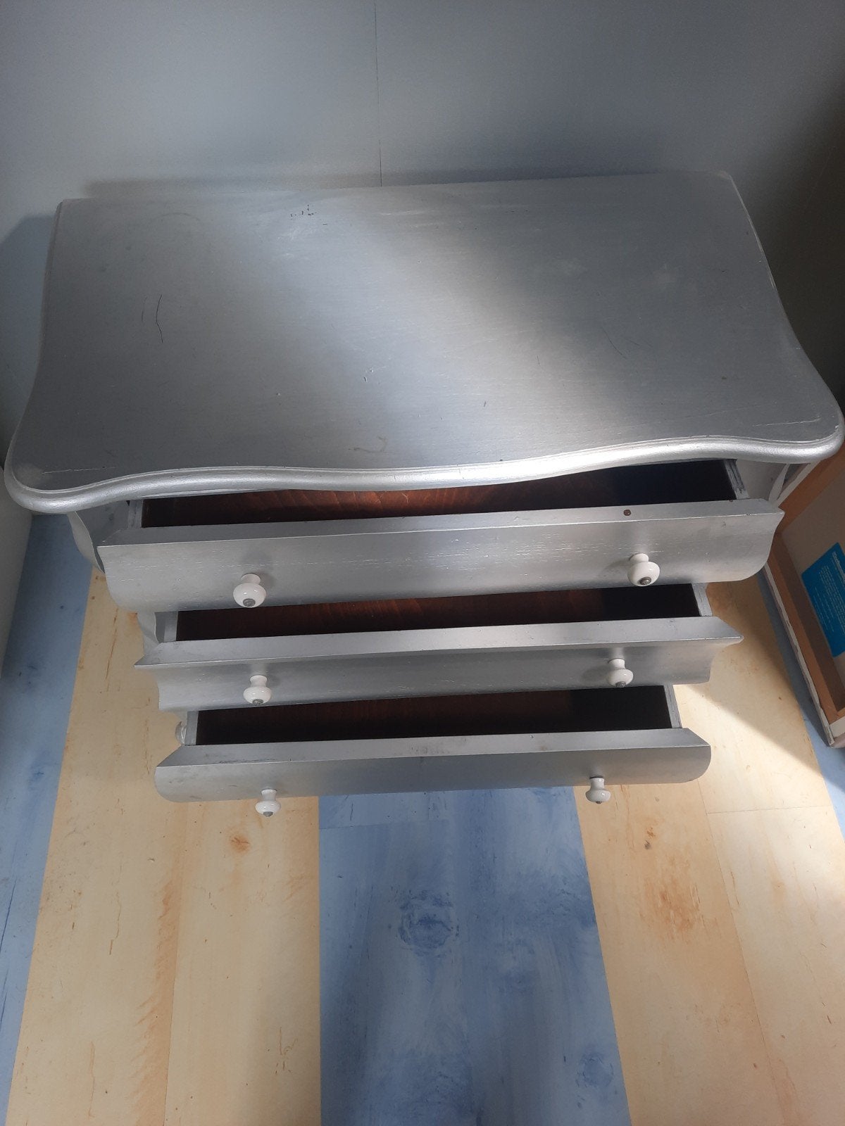 leuke brocante zilveren lade kastje, Ophalen of Verzenden