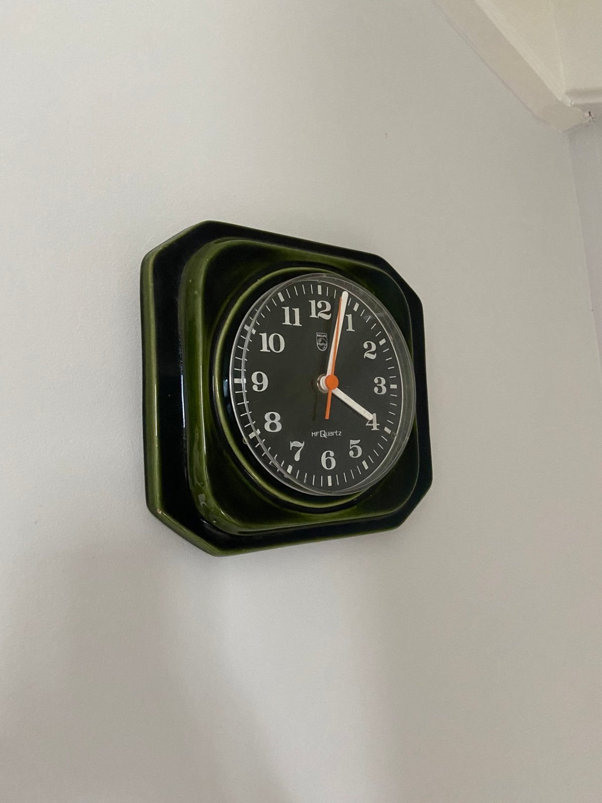 Mooie vintage wandklok, Philips, Vintage, Analoog, Ophalen of Verzenden