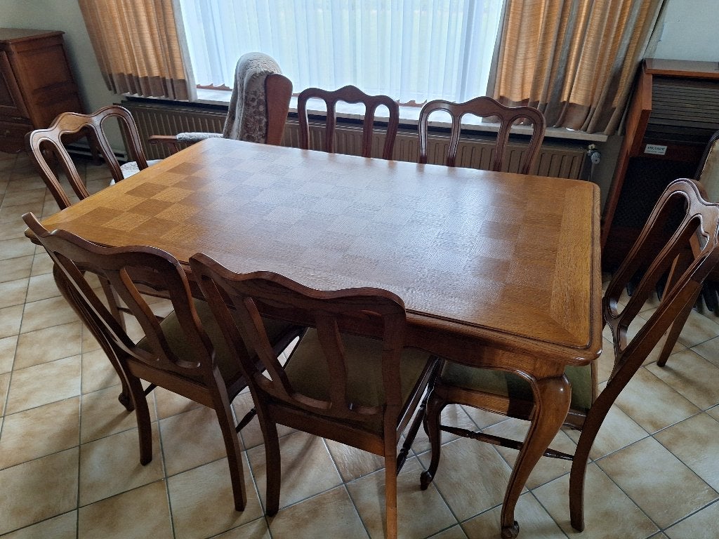 Eetkamer, Ophalen, Gebruikt, Bruin, Stof