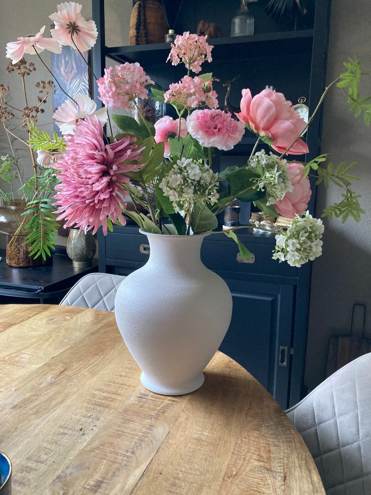 Boeket in vaas Lief Zijden bloemen Compleet, Ophalen of Verzenden, Nieuw
