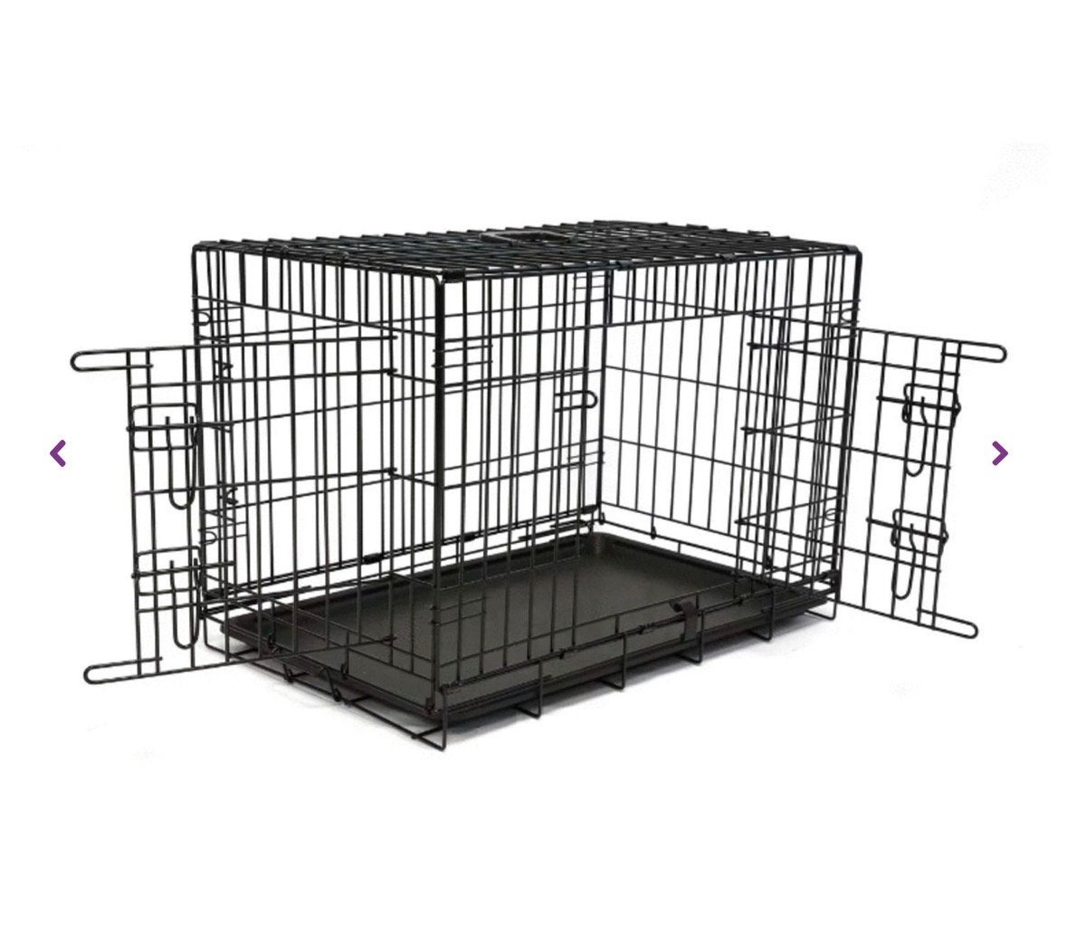 Hondenbench 107x71x78 zwart metaal, Ophalen, Zo goed als nieuw