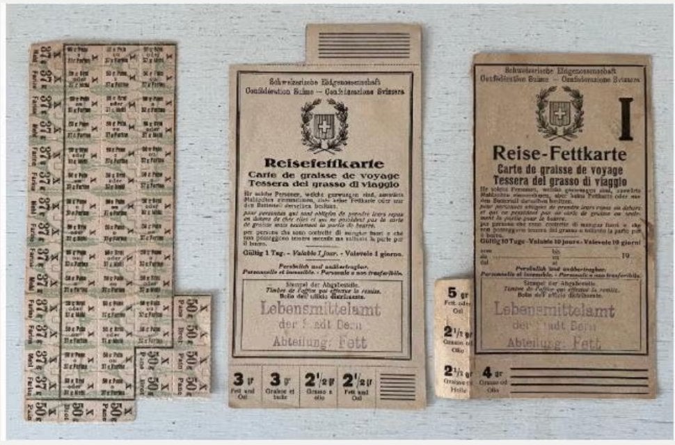 Zwitserse voedselbonnen uit 1918, Verzamelen, Militaria | Tweede Wereldoorlog, Ophalen of Verzenden, Overige soorten, Overige gebieden
