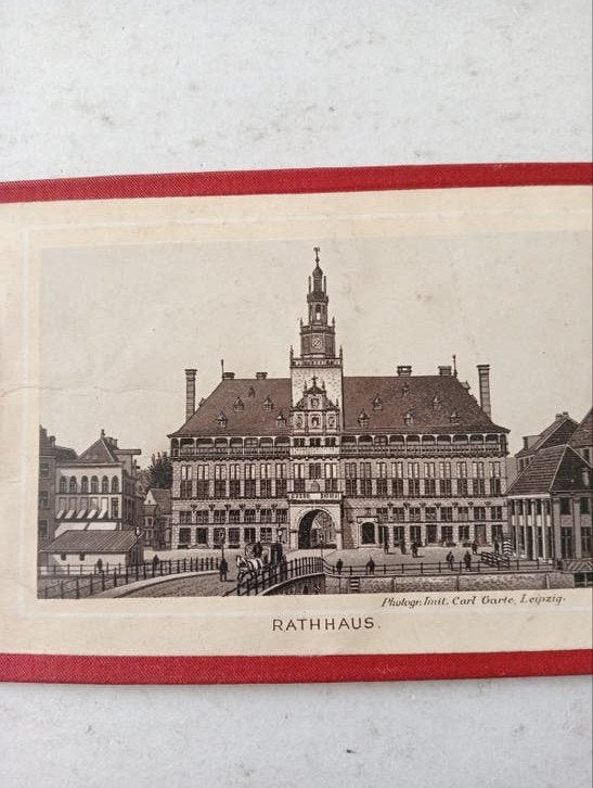 Oud ansichtkaartenalbum Emden - Rathaus, Ophalen of Verzenden, Duitsland