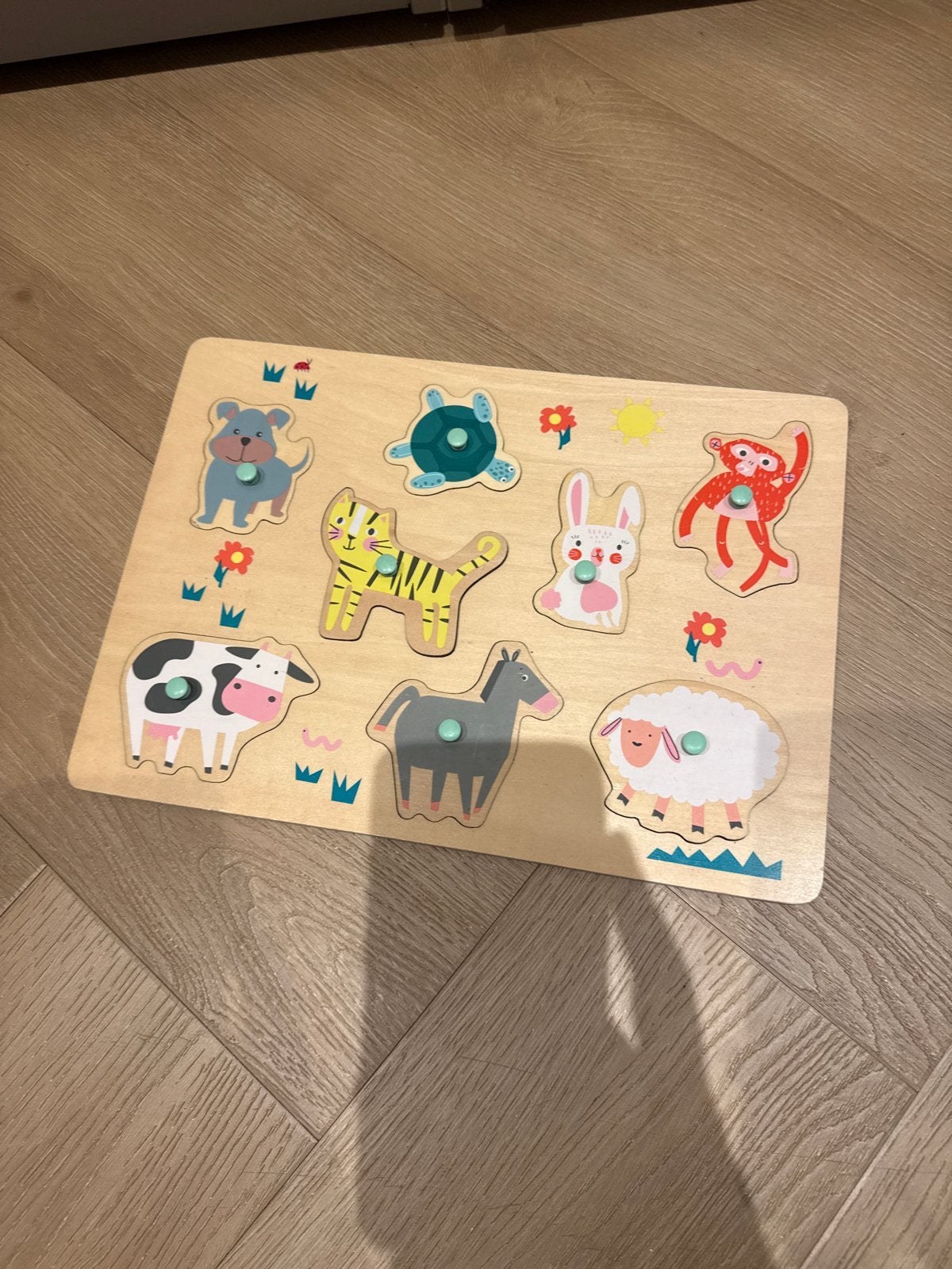 Houten dierenpuzzel voor kinderen, Kinderen en Baby's, Ophalen of Verzenden, Gebruikt, Overige typen