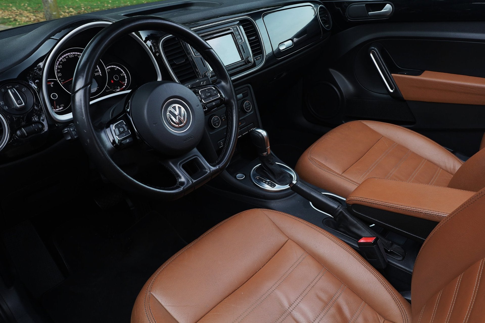 Volkswagen Beetle Cabriolet 1.4 TSI Sport BlueMotion DSG. |, Gebruikt, 4 stoelen, Zwart, Leder