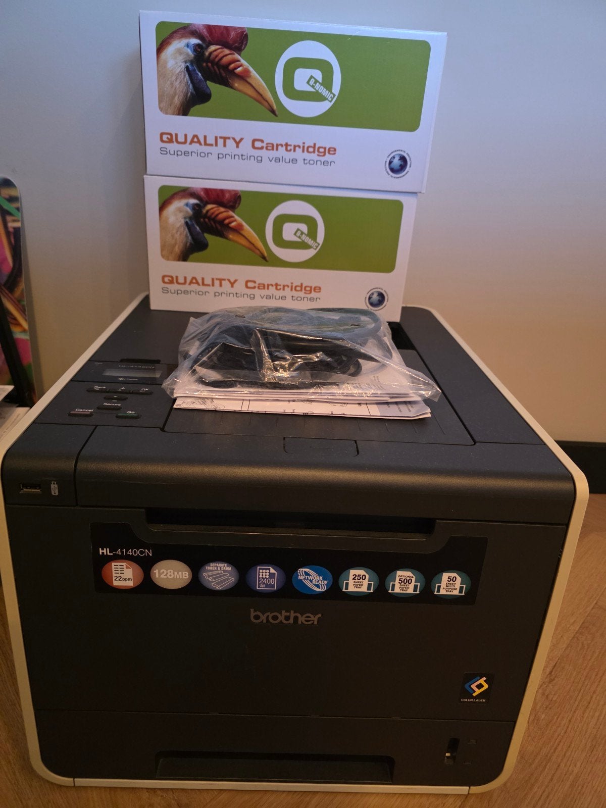 Brother HL-4140CN kleurenlaserprinter met toners. als nieuw!, Computers en Software, Printers, Ophalen, Gebruikt, Kleur printen