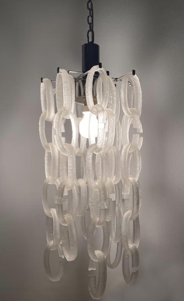 Vintage Giogali Murano glas Italiaans kroonluchter hanglamp, Huis en Inrichting, Lampen | Kroonluchters, Ophalen, Tweedehands