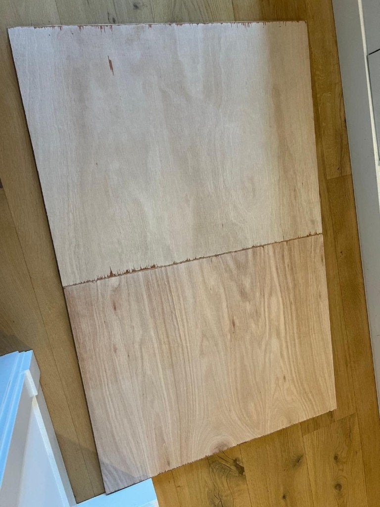 Vier houten planken - 90 x 70 x 2 cm, Ophalen, Minder dan 25 mm, Zo goed als nieuw, Plank