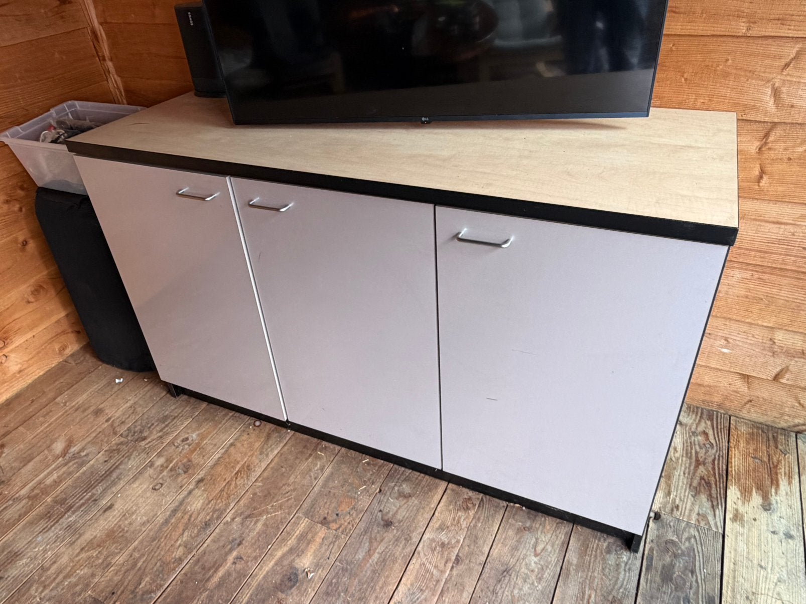 Kast met ingebouwde koelkast, Ophalen, 100 tot 150 cm, Overige houtsoorten, 50 tot 75 cm
