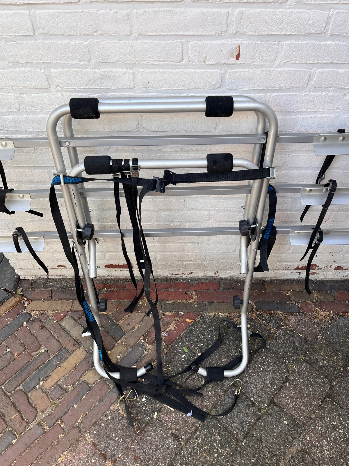 Fietsendrager Mottez (geen trekhaak nodig), Ophalen, 3 fietsen of meer, Gebruikt, Achterklepdrager