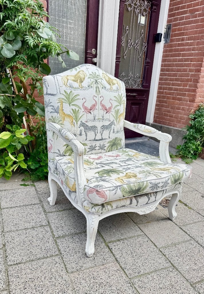 Unieke Louis XV-stijl Fauteuil Klassieke Eyecatcher, Ophalen of Verzenden
