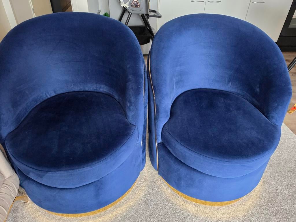 Twee fauteuils, gebruikt maar nog in goede staat, Ophalen, Gebruikt, 75 tot 100 cm, Stof