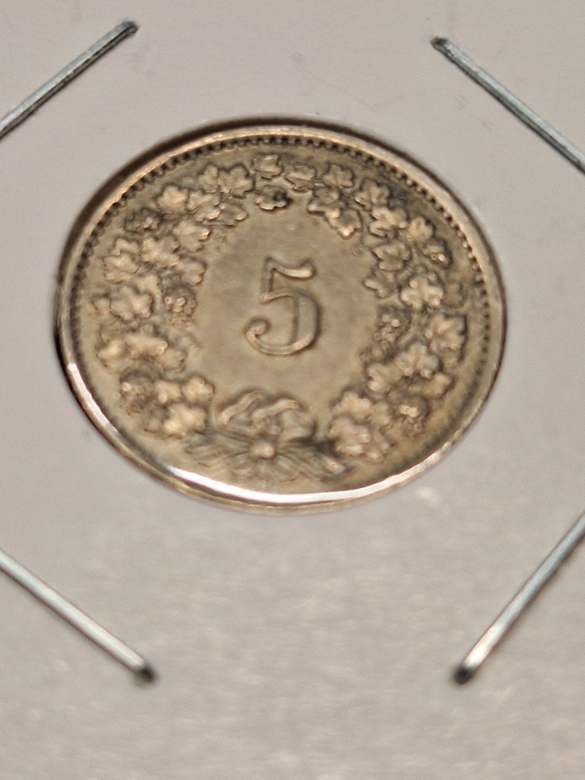 Zwitserland 5 rappen 1945, Ophalen of Verzenden, Overige landen
