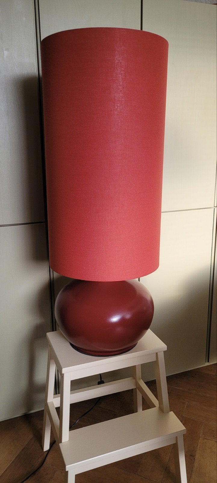 Tafellamp ida xl bordeaux, Rood, Ophalen, E27 (groot)
