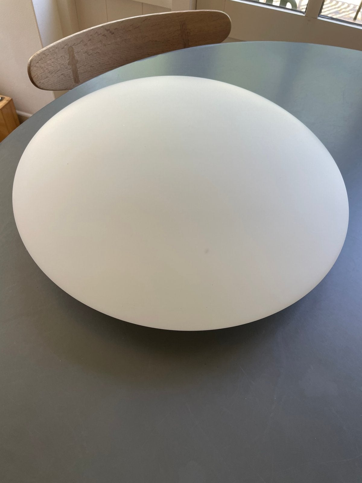 Melkglazen plafoniere. 46 cm, Huis en Inrichting, Ophalen, Gebruikt, 46 cm, Wit