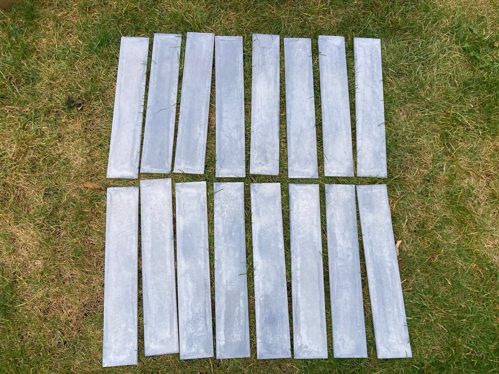 16 Faetano Frammenti keramische blauwe metro tegels 40x7.5, Tuin en Terras, Ophalen, Keramiek, Nieuw, Minder dan 5 m²