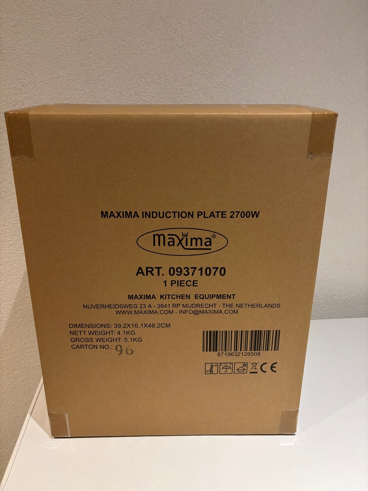 Maxima Inductiekookplaat Ø 26 cm, Witgoed en Apparatuur, Nieuw, 3 kookzones of minder, Ophalen of Verzenden, Inductie
