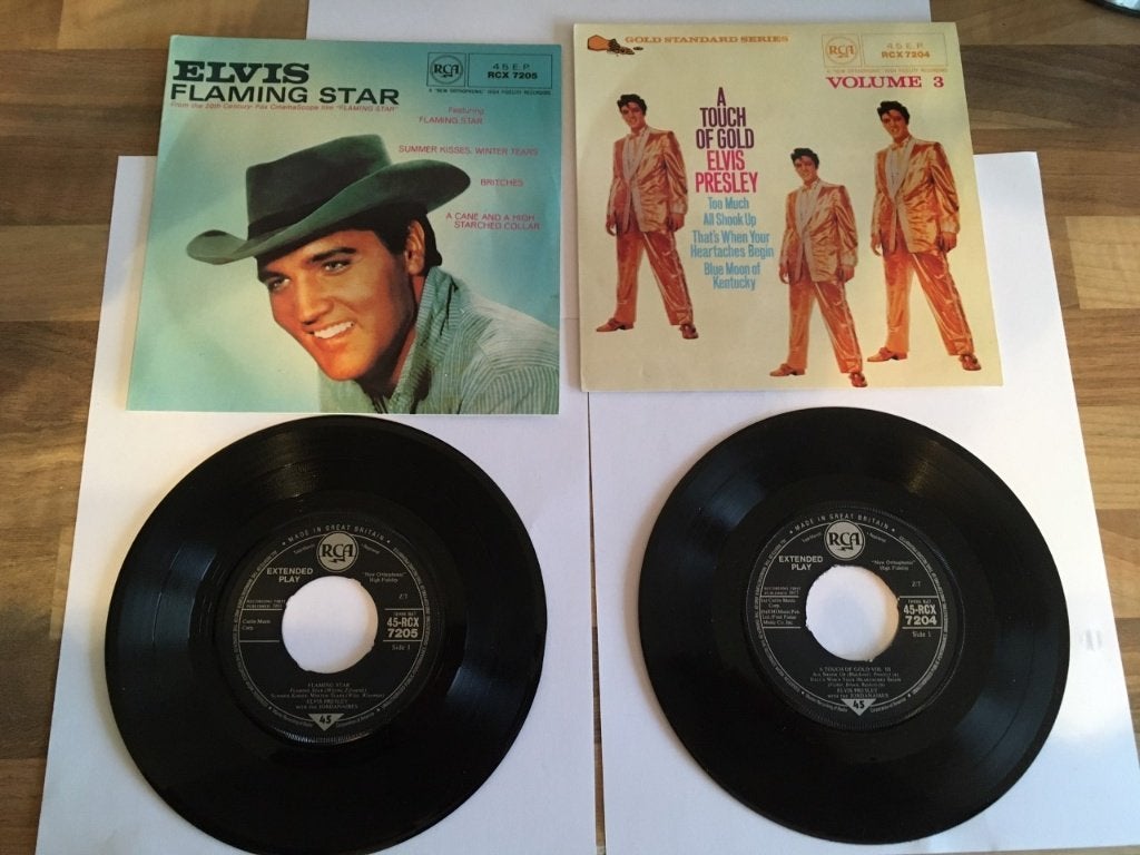 6 X ELVIS PRESLEY EP'TJES - SINGLES EN LP,S, Gebruikt, Ophalen of Verzenden, EP, Pop