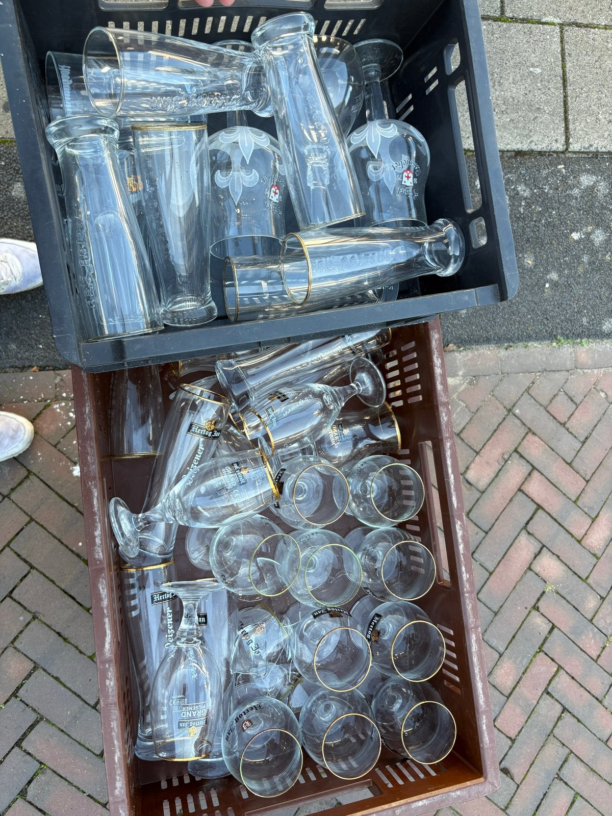 Grote partij diverse bierglazen, fluitjes en kelken, Ophalen of Verzenden, Overige merken, Glas, Overige typen
