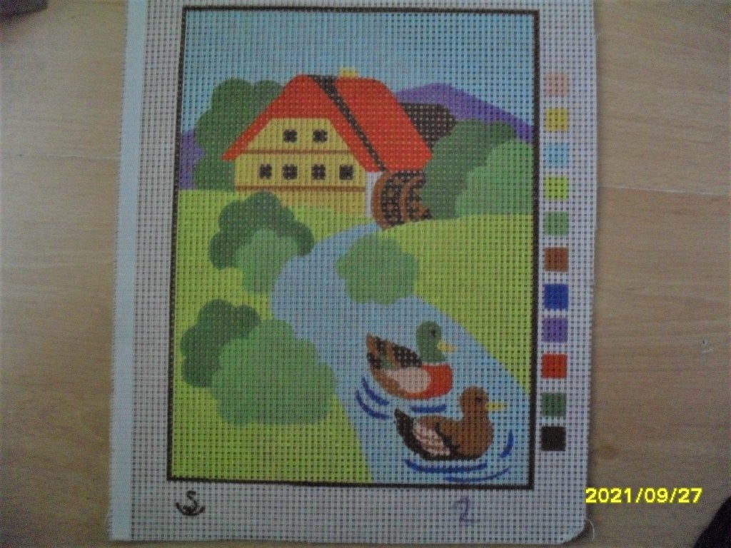 NIEUW Voorbedrukt stramien Boerderij 2. En Verkoop DMC garen, Ophalen of Verzenden, Nieuw, Handborduren, Onderdeel of Toebehoren
