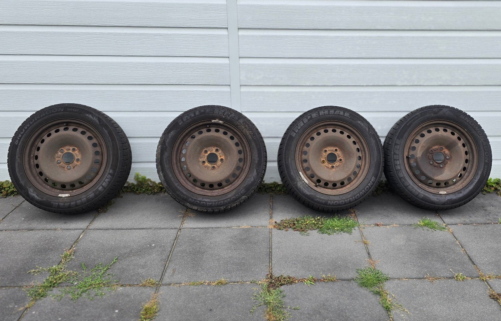 ​Compleet winterset Ford Focus MK3 – Stalen velgen + Banden, Gebruikt, 16 inch, Banden en Velgen, Personenwagen