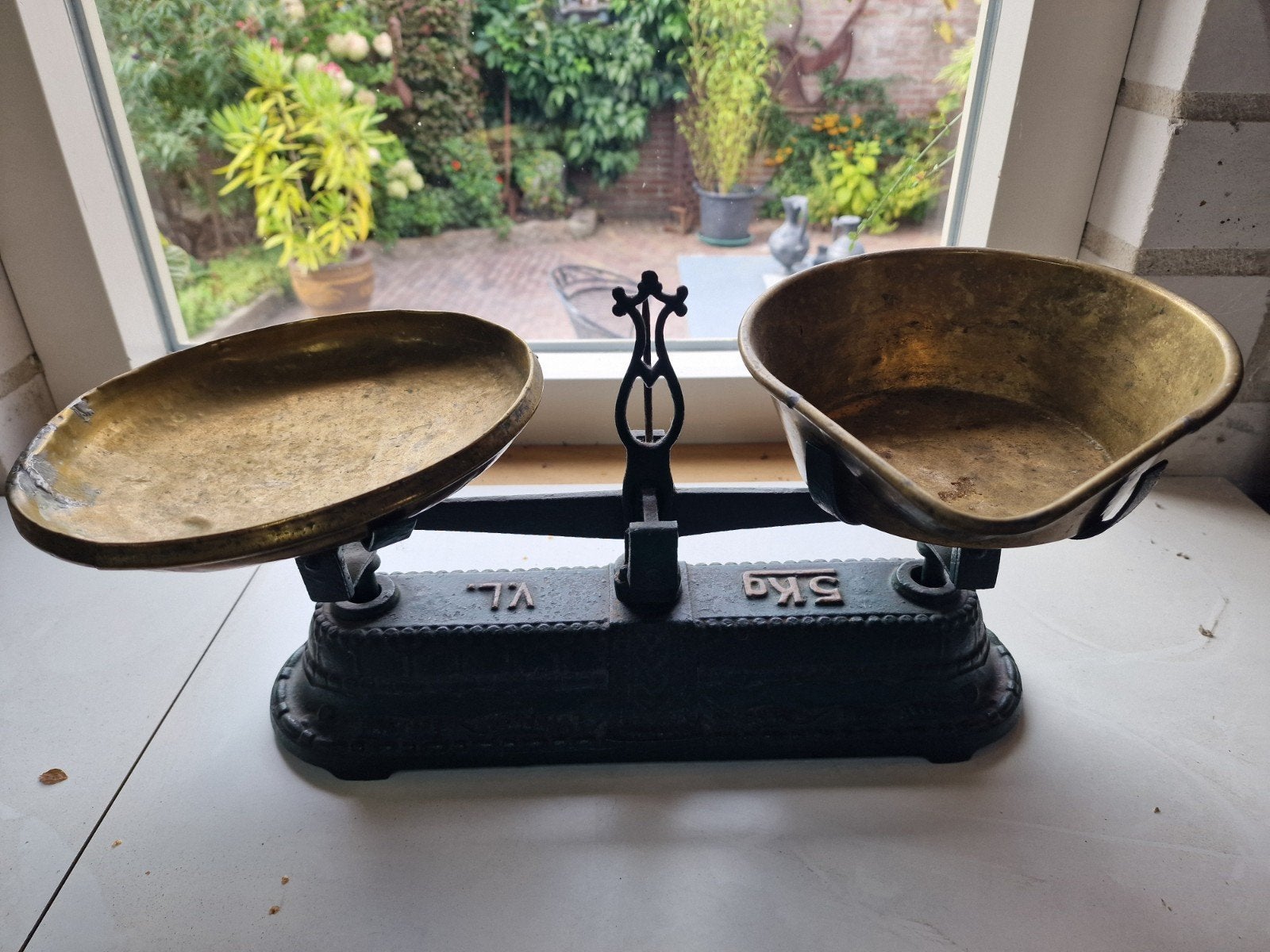 Antieke Balansweegschaal - 5kg, Antiek en Kunst, Ophalen of Verzenden
