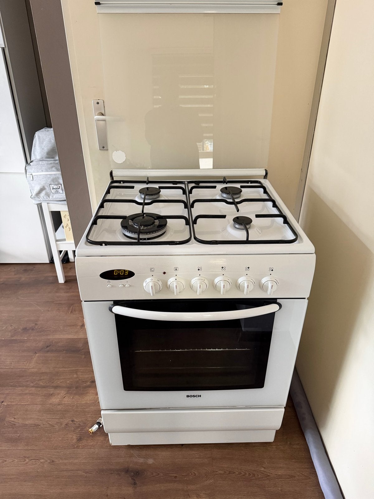 Bosch Vrijstaand Gasfornuis met Oven - Zo goed als nieuw, Ophalen, 60 cm of meer, 4 kookzones, Zo goed als nieuw