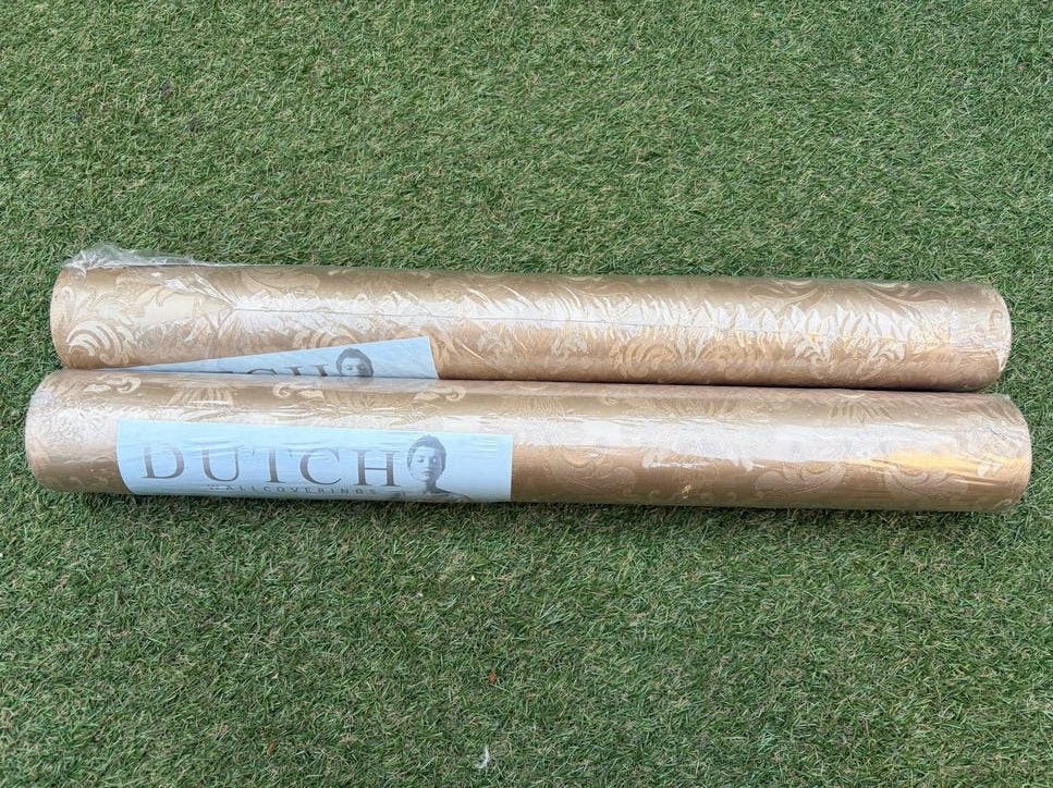 Luxe Vinylbehang Goud - Dutch Wallcoverings (2 rollen), Ophalen, Ornamentaal, Dutch Wallcoverings, Vinylbehang