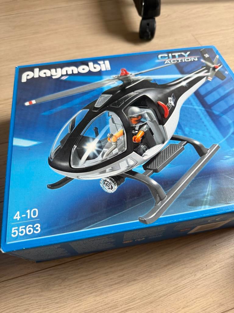 Playmobil City Action Helikopter 5563, Ophalen of Verzenden, Zo goed als nieuw, Complete set
