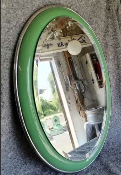 vintage space age spiegel Italy Colani xxl 70er, Ophalen, Zo goed als nieuw, Minder dan 100 cm, Ovaal