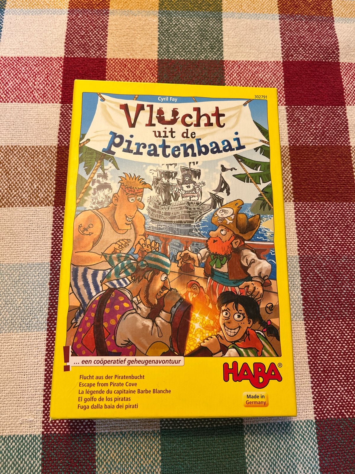 HABA Vlucht uit de Piratenbaai - Coöperatief Geheugenspel, Drie of vier spelers, Ophalen of Verzenden, Zo goed als nieuw
