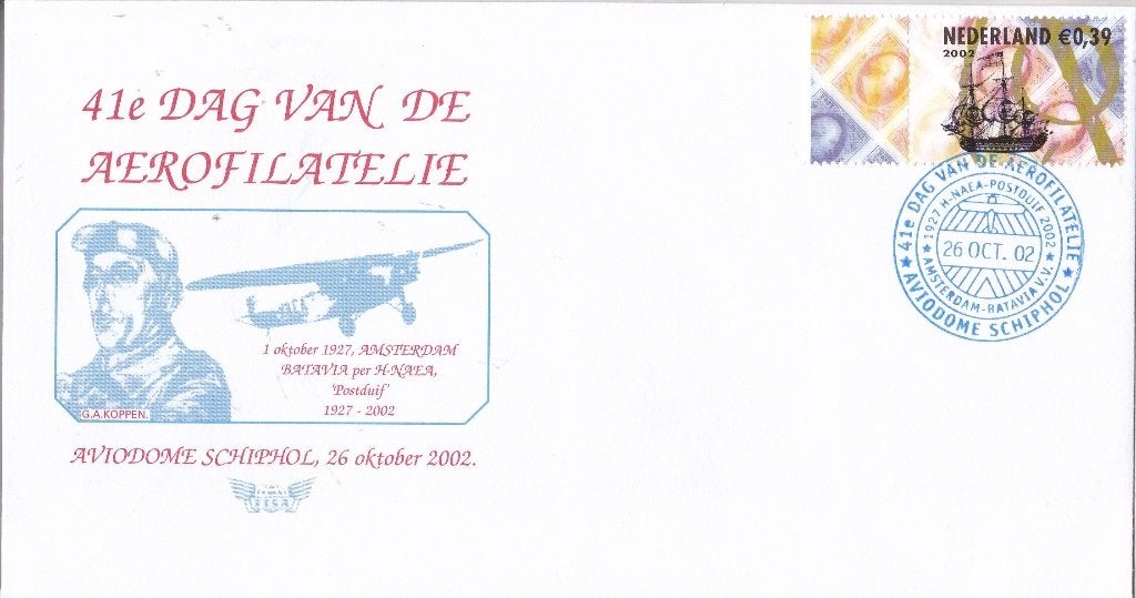 41e Dag van de Aerophilatelie – 26 oktober 2002 – VH 41II, Verzenden, Envelop