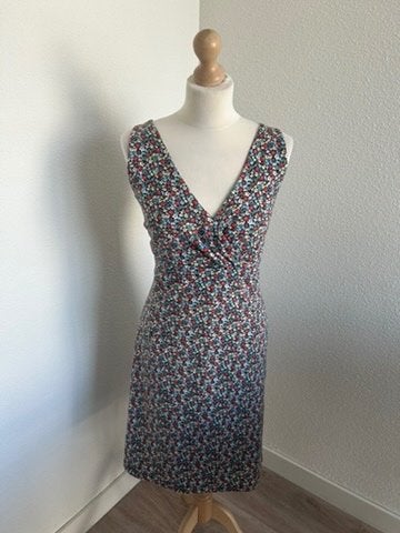 King Louie maat XL bloemen ginger jurk 1823, Maat 46/48 (XL) of groter, Ophalen of Verzenden, Zo goed als nieuw, Knielengte