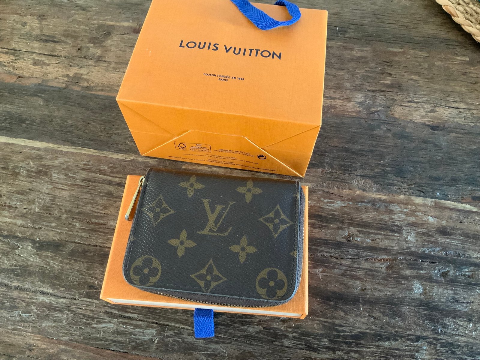 Louis Vuitton Zippy portemonnee, Ophalen, Gebruikt, Bruin
