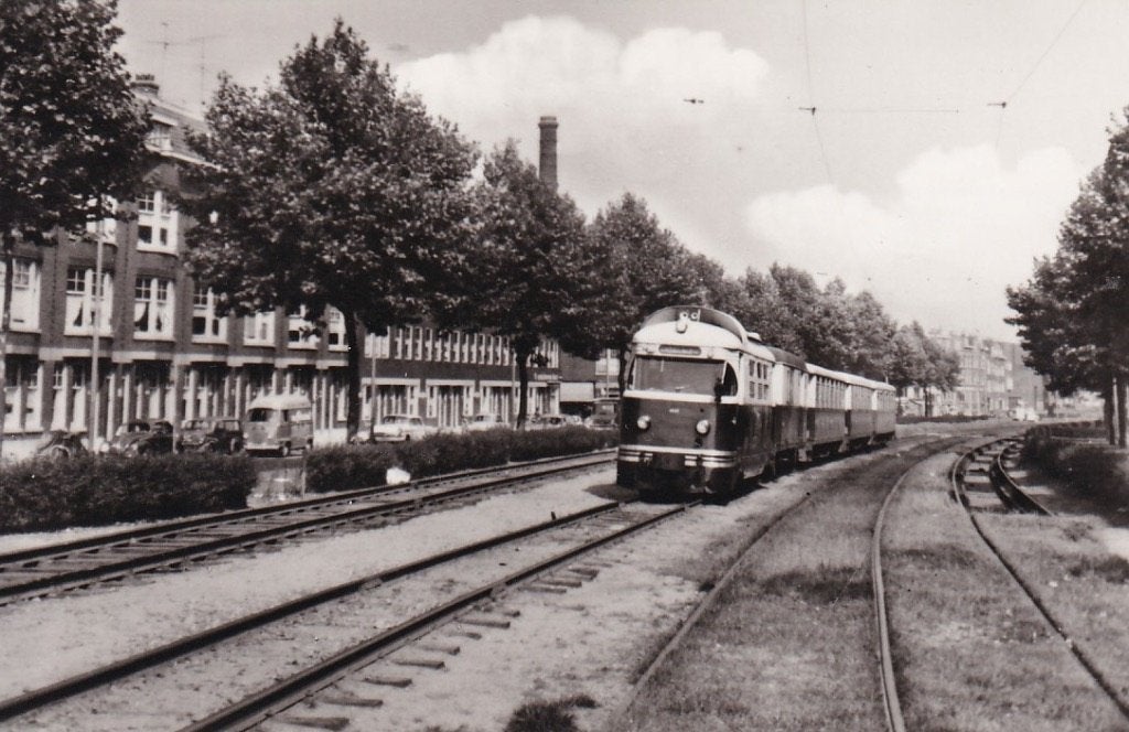 735X Rotterdam Putselaan trambaan met R.T.M. lokaal spoor, Ophalen of Verzenden, 1960 tot 1980, Ongelopen, Zuid-Holland