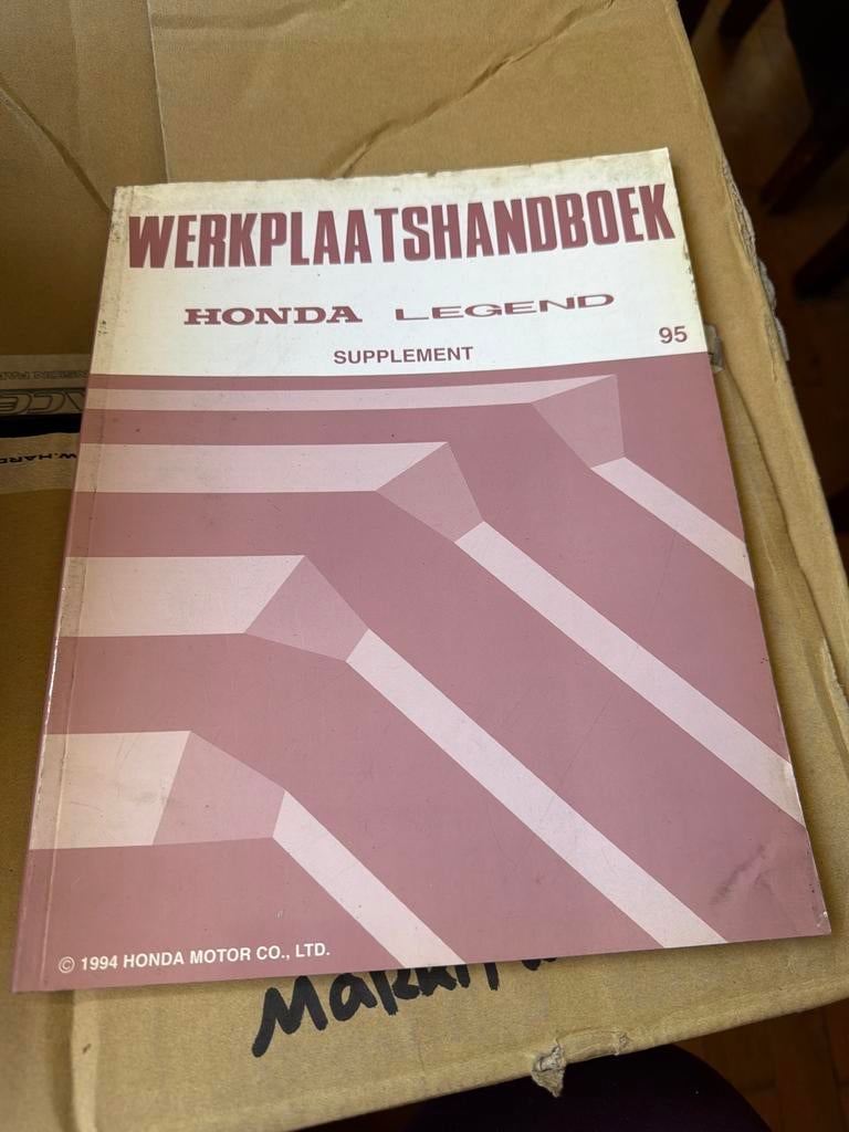 Werkplaatshandboek Honda Legend Supplement 1995, Ophalen of Verzenden