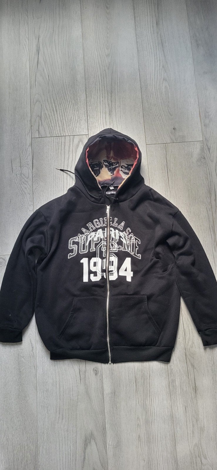 Margiela x Supreme Zip-up Hoodie Zwart Maat M, Ophalen of Verzenden, Nieuw, Margiela x Supreme