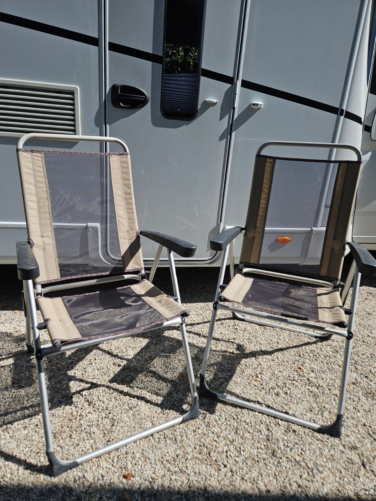 2 verstelbare campingstoelen van Decathlon, Ophalen, Gebruikt, Campingstoel
