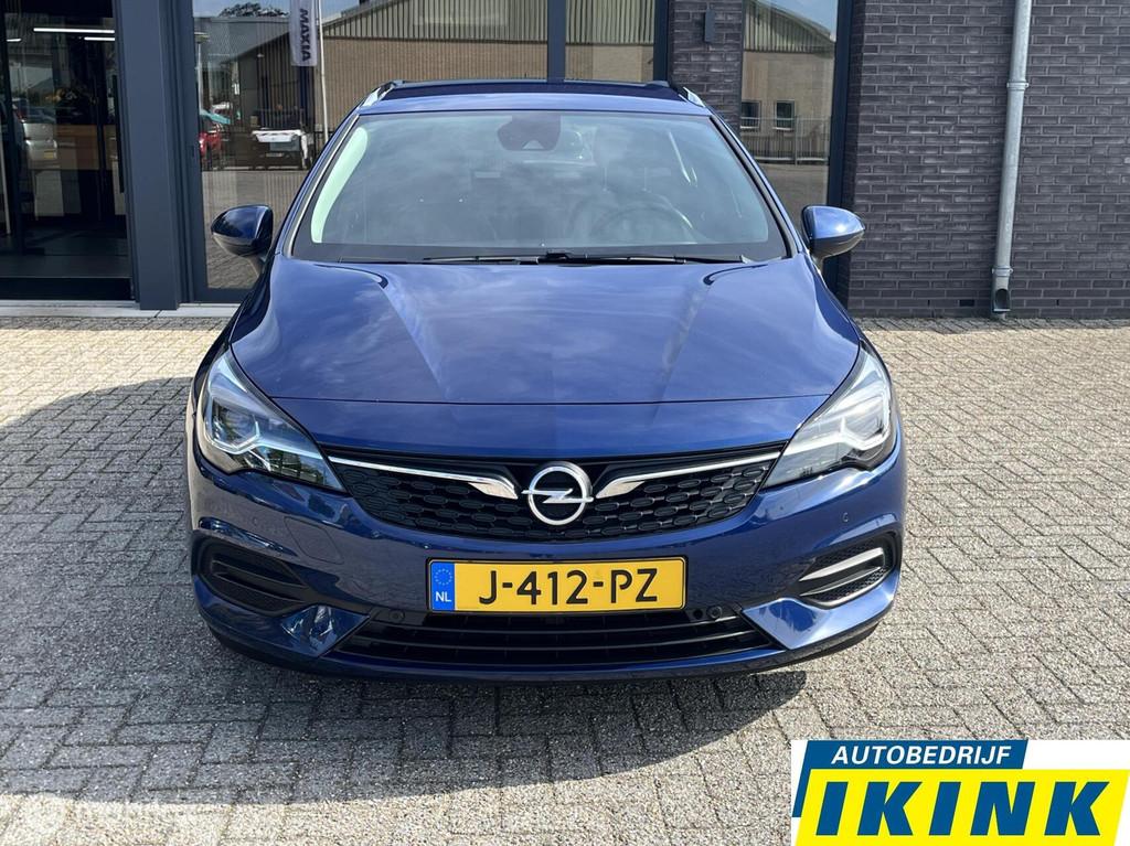 Opel Astra Sports Tourer 1.2 Blitz Elegance | Camera, Trekha, Voorwielaandrijving, 1199 cc, Blauw, Leder en Stof