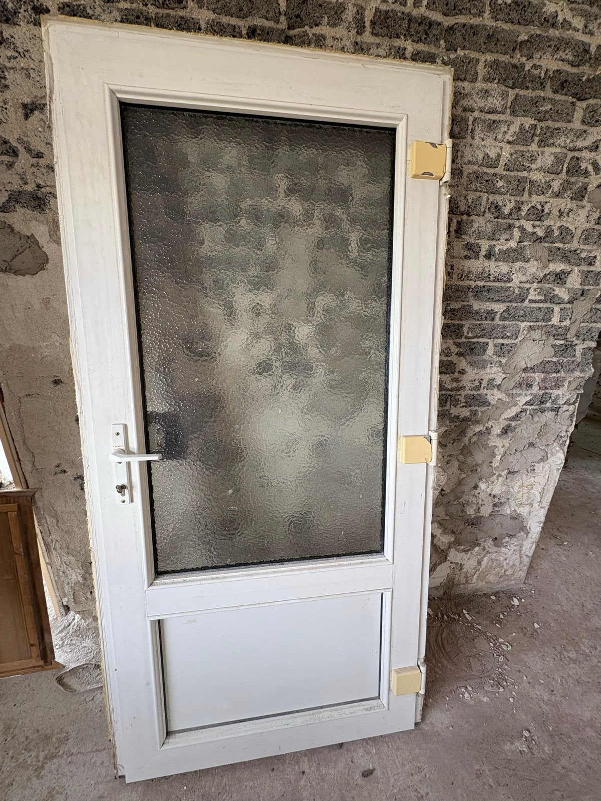 Voordeur kunstof dubbelglas, Ophalen, Gebruikt, 80 tot 100 cm, Binnendeur
