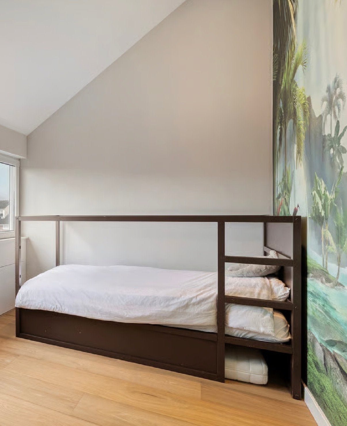 Ikea Kura bed 90x200 met matras - Jungle thema, Ophalen, Gebruikt, 90 cm, Eenpersoons