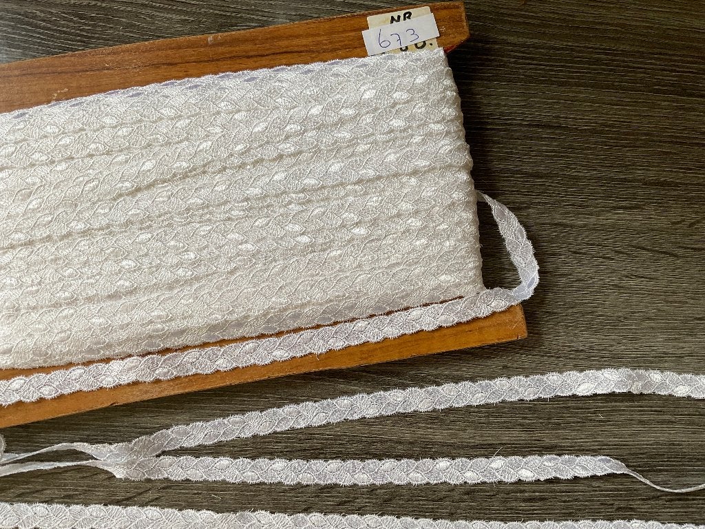 Nr 673) Aanbieding katoen broderie kant 10 meter € 6,50, Verzenden, Nieuw, Kant