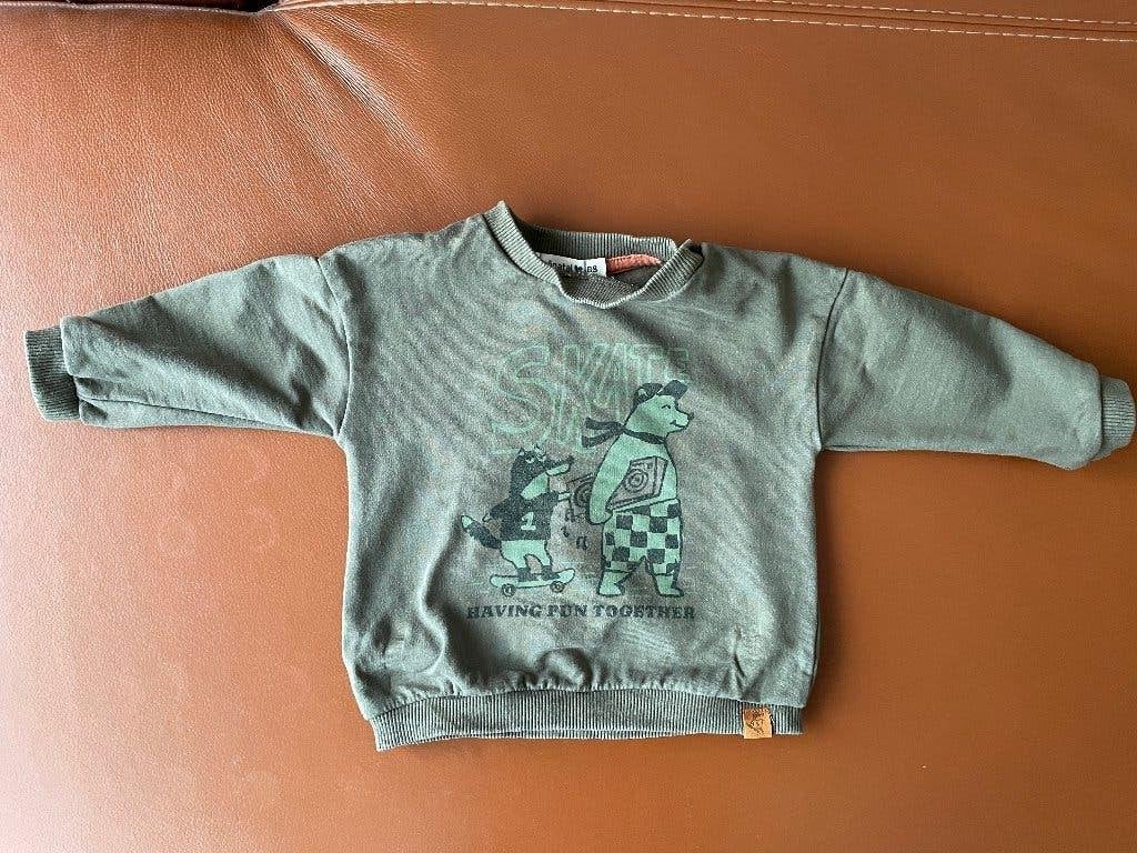 Prenatal truitje groen Having fun together maat 68, Kinderen en Baby's, Babykleding | Maat 68, Gebruikt, Ophalen of Verzenden