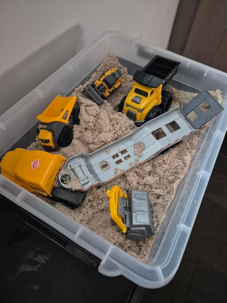 Kinetic Sand Bouwplaats met extra zand, Kinderen en Baby's, Speelgoed | Educatief en Creatief, Ophalen, Zo goed als nieuw