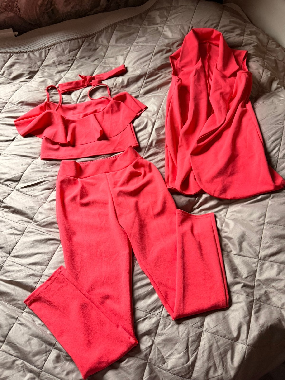 Meisjes set maat 146 152 broek top gilet haarband nieuw, Ophalen of Verzenden, Nieuw, Meisje