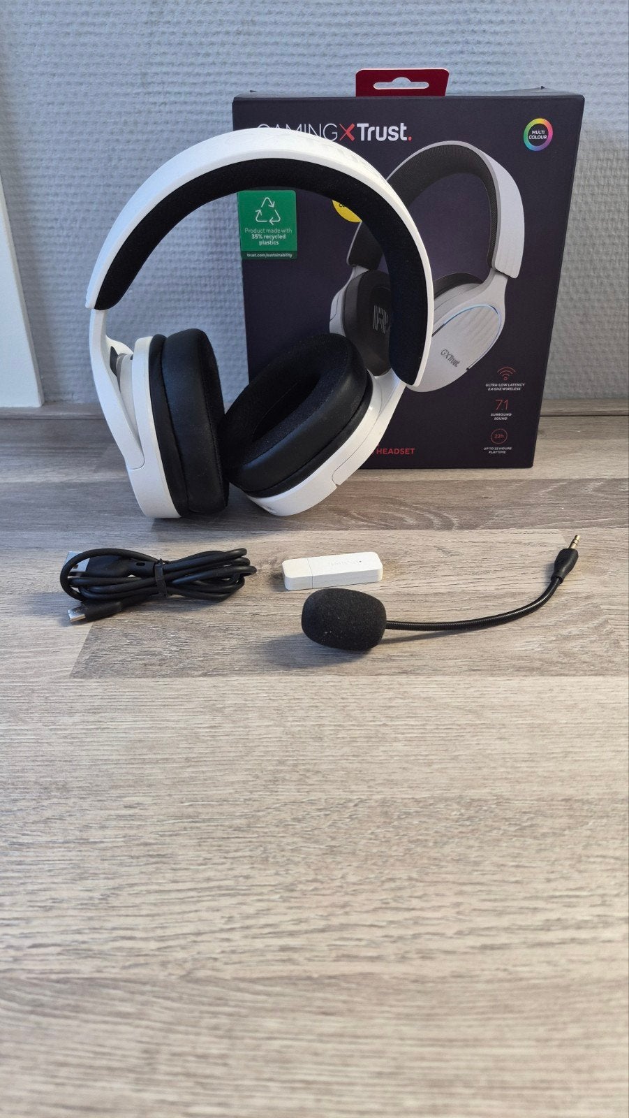 Trust Gaming Fayzo Draadloze Gaming Headset, Overige merken, Ophalen of Verzenden, Zo goed als nieuw, Wit