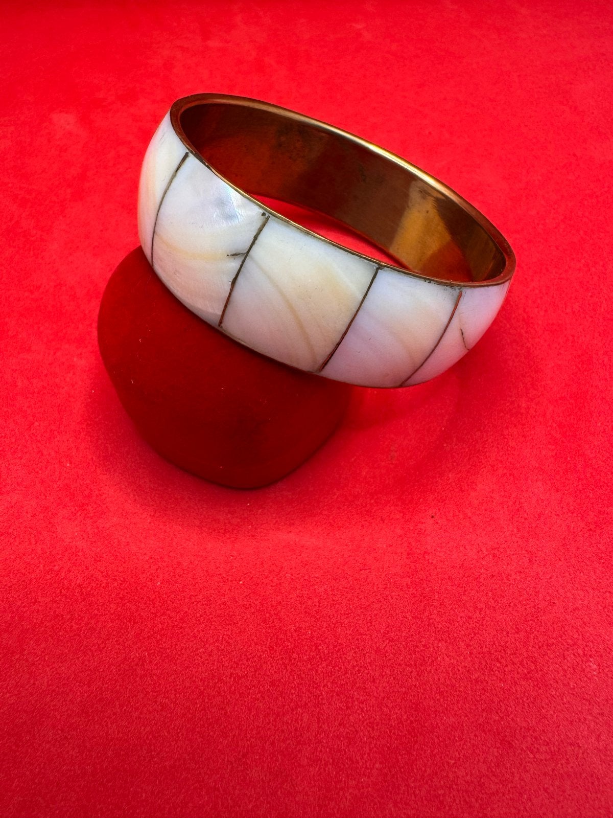 Vintage Armband met Parelmoer Inleg - Elegant en Tijdloos, Verzenden, Zo goed als nieuw, Wit, Overige materialen