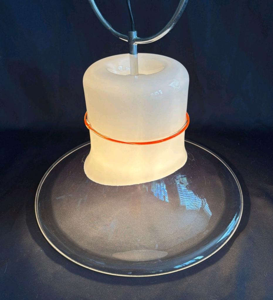 Zeldzame Grote Leucos Hanglamp, Ophalen, Glas