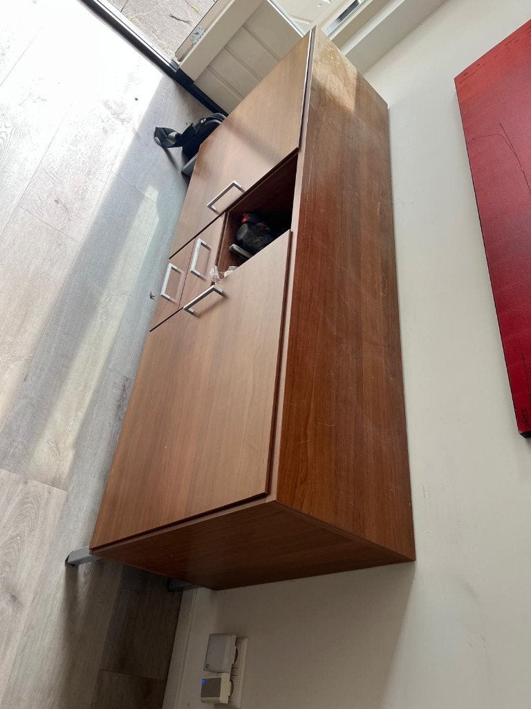 Houten woonkamer meubel, Huis en Inrichting, Kasten | Buffetkasten, Ophalen, Gebruikt, Minder dan 100 cm, Overige houtsoorten