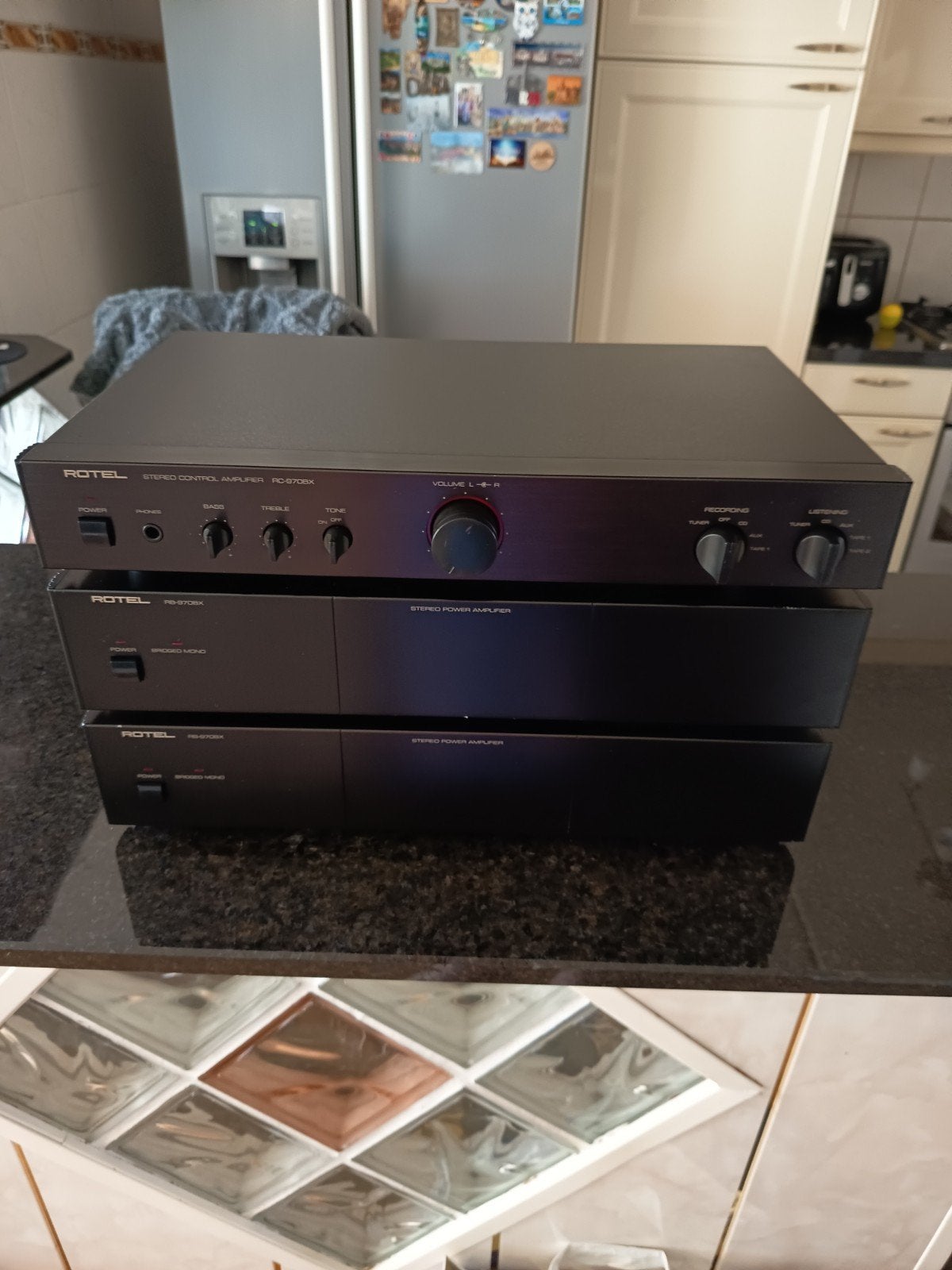 Rotel RC-970BX Voorversterker &  RB-970BX Eindversterker Set, Ophalen, Gebruikt, Overige merken